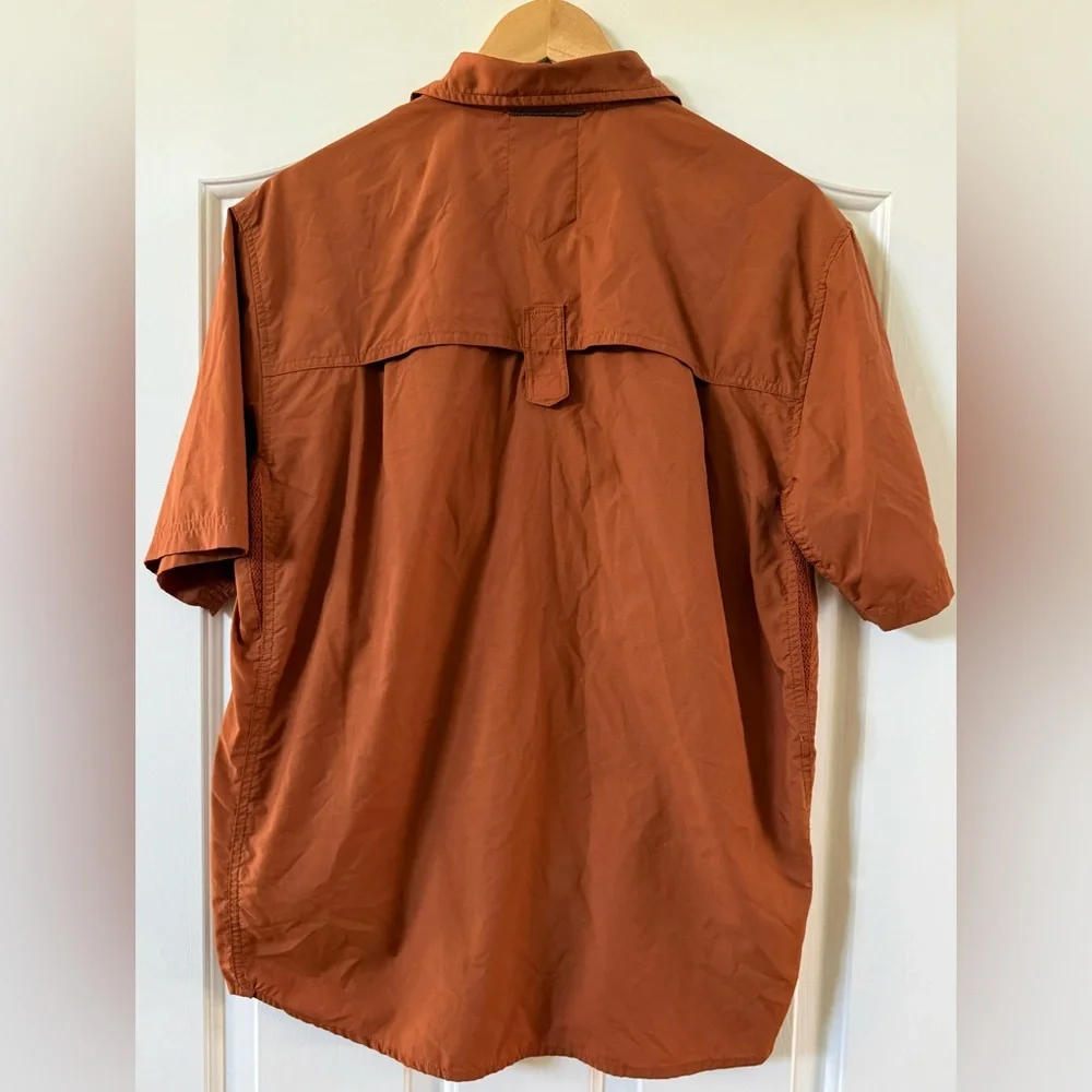🏞️ REI Co-op Men’s Short-Sleeve Nylon Ventilated Hiking Shirt – Rust Orange (M) - Picture 7 of 15
